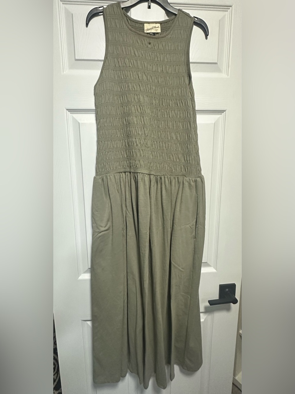 Universal Thread Olive Smocked Maxi Dress